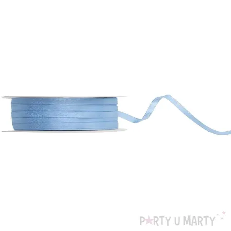 tasiemka satynowa classic wstazka dekoracja na wesele urodziny niebieski 3 mm 50 m