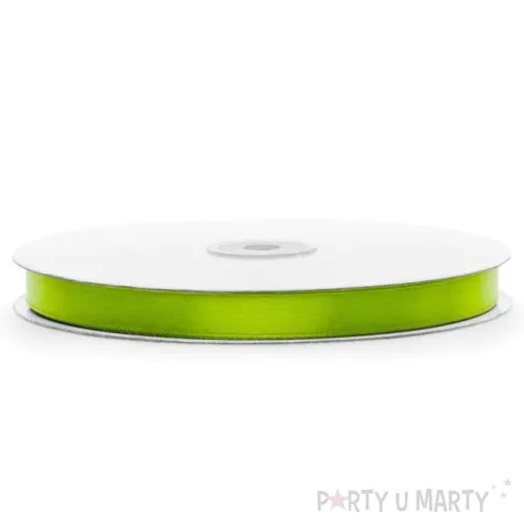 tasiemka satynowa classic zielone jabluszko partydeco 12mm 100 m