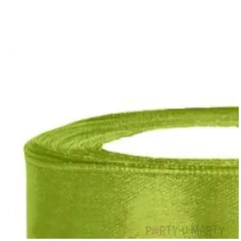 tasiemka satynowa classic zielone jabluszko partydeco 25 mm 25 m