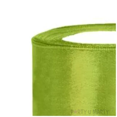 tasiemka satynowa classic zielone jabluszko partydeco 50 mm 25 m