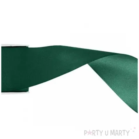 tasiemka satynowa classic zielony butelkowy partydeco 25 mm 25 m