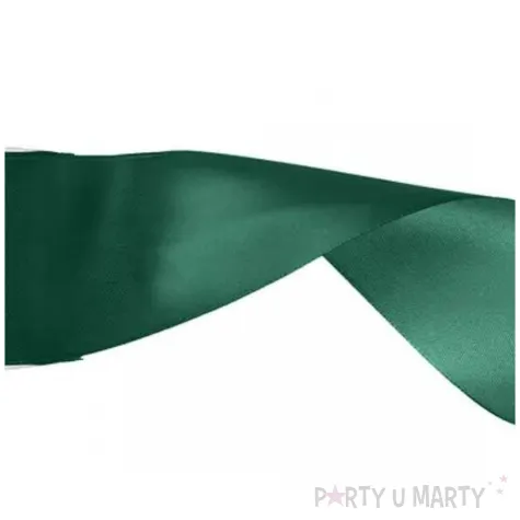 tasiemka satynowa classic zielony butelkowy partydeco 50 mm 25 m