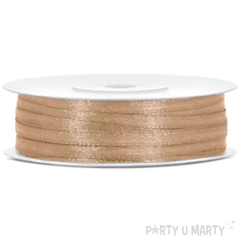 tasiemka satynowa classic zlota jasna partydeco 3 mm 50 m