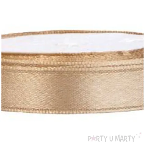 tasiemka satynowa classic zlota jasna partydeco 6 mm 25 m