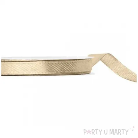 tasiemka satynowa classic zloty zimny partydeco 6 mm 25 m