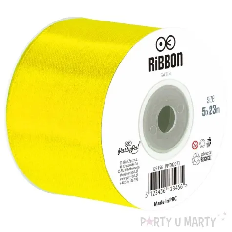 tasiemka satynowa classic zolty partypal 50 mm 23 m