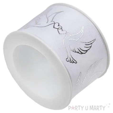 tasiemka satynowa doves biala santex 40 mm 5 m