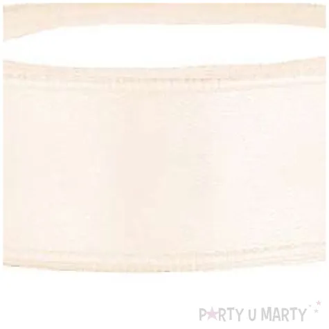 tasiemka satynowa kremowa jasna 12 mm 25 m