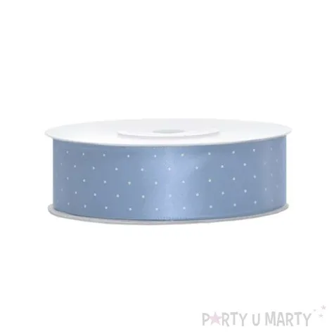 tasiemka satynowa kropki golebia partydeco 25 mm 25 m