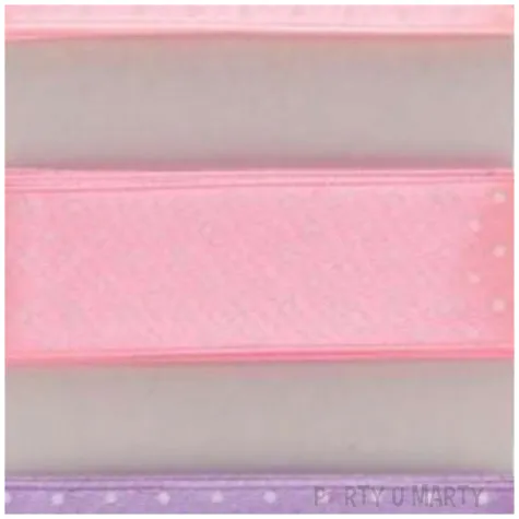 tasiemka satynowa kropki rozowo fioletowa aliga 25 mm 3 m