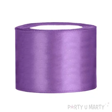 tasiemka satynowa lawendowa 50 mm 25 m