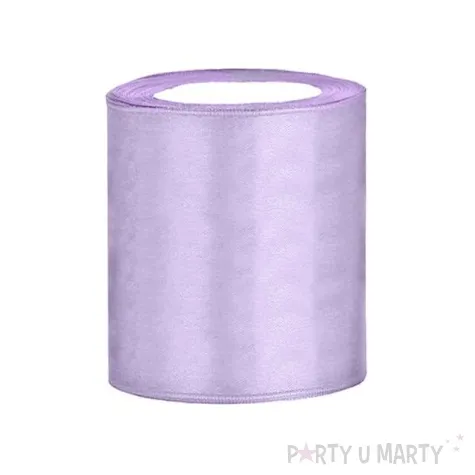 tasiemka satynowa liliowa jasna 100 mm 25 m
