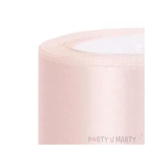 tasiemka satynowa lososiowa jasna 50 mm 25 m