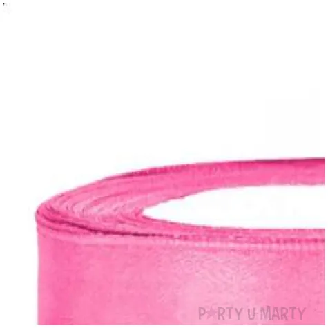 tasiemka satynowa rozowa 12 mm 25 m
