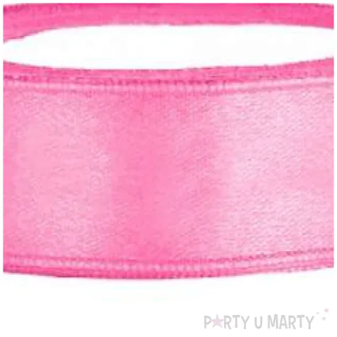 tasiemka satynowa rozowa 12 mm 25 m