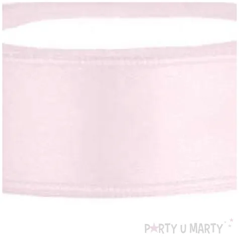tasiemka satynowa rozowa pudrowa jasna 12 mm 25 m