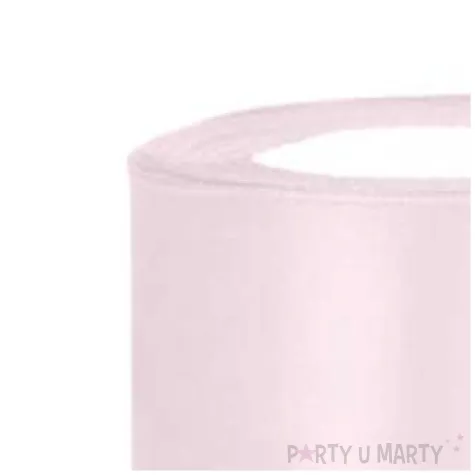 tasiemka satynowa rozowa pudrowa jasna 50 mm 25 m