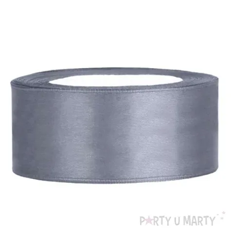 tasiemka satynowa szara 25 mm 25 m