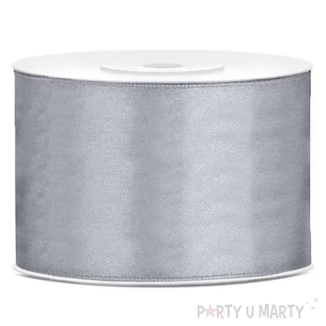 tasiemka satynowa szary 50 mm 25 m