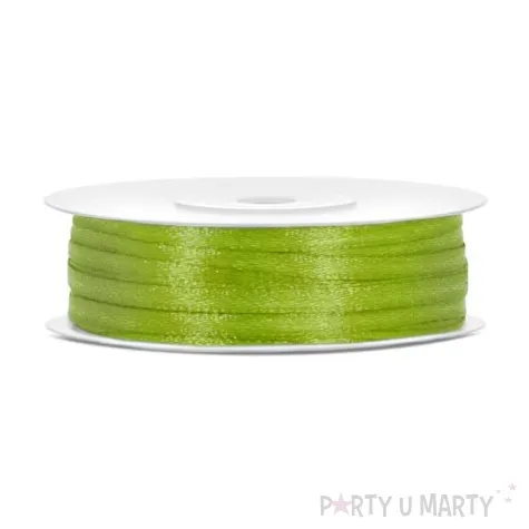 tasiemka satynowa zielone jabluszko 3 mm 50 m