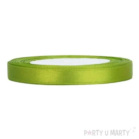 tasiemka satynowa zielone jabluszko 6 mm 25 m