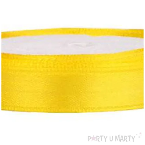 tasiemka satynowa zolta 6 mm 25 m