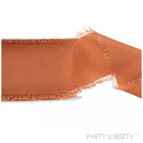 tasiemka szyfonowa ozdobna wstazka classic miedziany partydeco 40 mm x 10 m