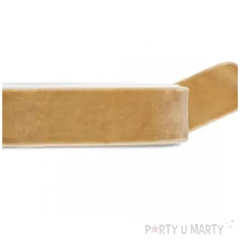 tasiemka welurowa classic zloty zimny partydeco 25 mm 10 m