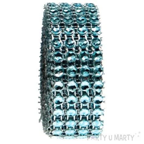 tasma dekoracyjna cyrkonie blekitny aliga 200 cm