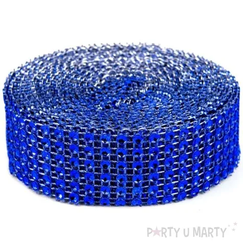 tasma dekoracyjna cyrkonie chabrowe czakos 3cm 4 5m