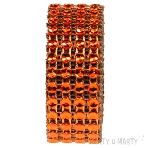 tasma dekoracyjna cyrkonie pomaranczowy aliga 200 cm