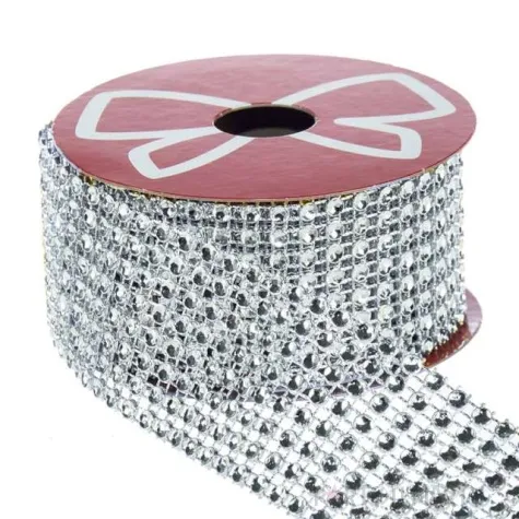 tasma dekoracyjna cyrkonie srebrny arpex 100 cm