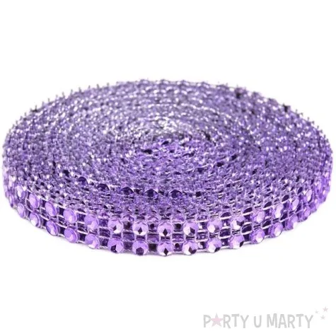 tasma dekoracyjna cyrkonie wrzosowe czakos 1cm 3m