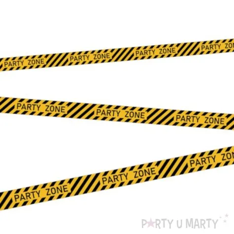 tasma party construction budowa party zone zolty amscan 500 cm