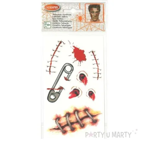 tatuaz wodny mix duze rany arpex 6 szt