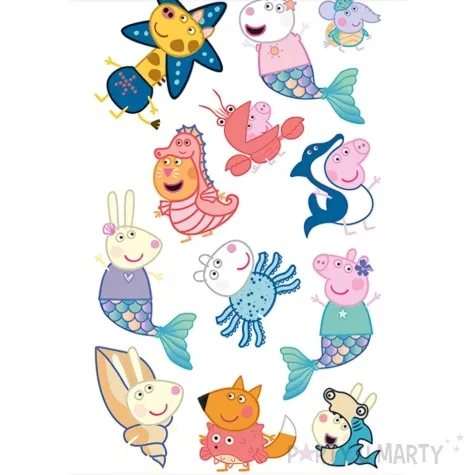 tatuaz wodny swinka peppa grabo 12 szt