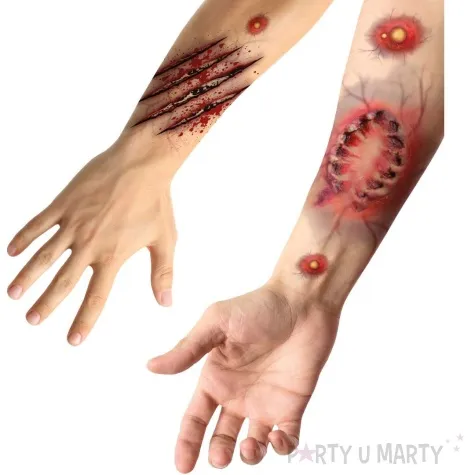 tatuaz wodny ugryzienie zadrapanie czerwony guirca