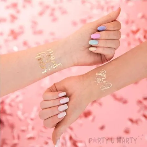 tatuaz wodny wieczor panienski bride team maid of honor zloty partypal 13 szt