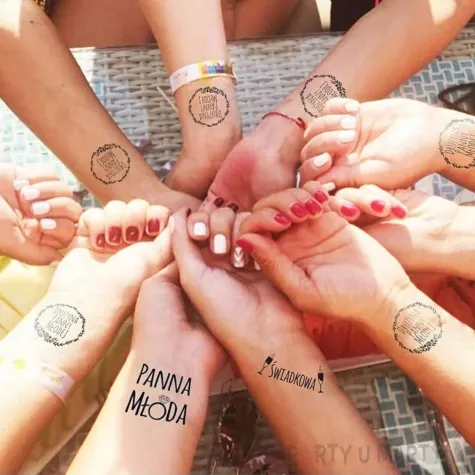 tatuaz wodny wieczor panienski druzyna panny mlodej zloty propa ganda 12 szt