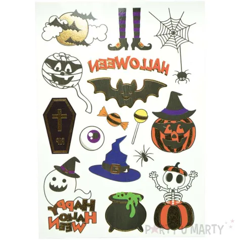 tatuaze zmywalne dynia mumia szkielet w dyni halloween arpex 16 szt