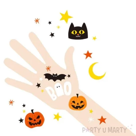 tatuaze zmywalne dynie pajaki duchy halloween godan