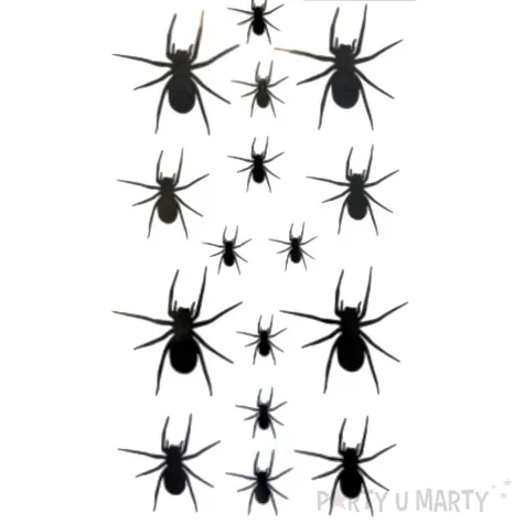 tatuaze zmywalne pajaki halloween amscan 16 szt