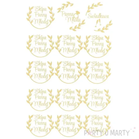 tatuaze zmywalne wieczor panienski zloty partycollection 15 szt