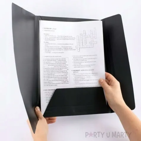 teczka a4 plastikowa z gumka czarny d rect