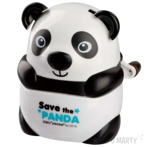 temperowka panda z korbka bialo czarna deli