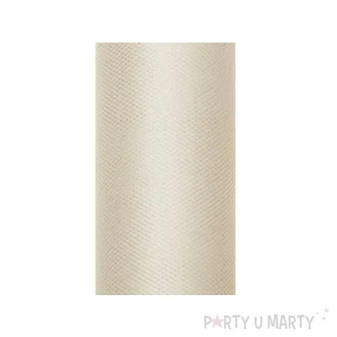 tiul gladki bezowy 0 15 x 9 m