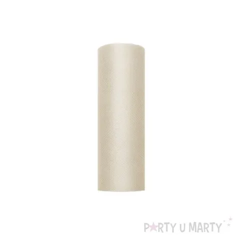 tiul gladki bezowy 0 15 x 9 m