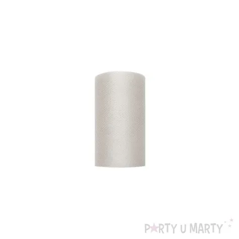 tiul gladki bezowy partydeco 0 08 x 20 m