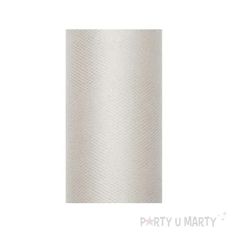 tiul gladki bezowy partydeco 0 50 x 9 m