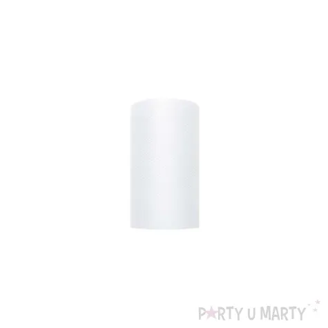 tiul gladki bialy partydeco 0 08 x 20 m